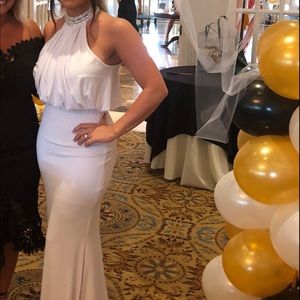 Rina DiMontella Dress - embellished high neck top